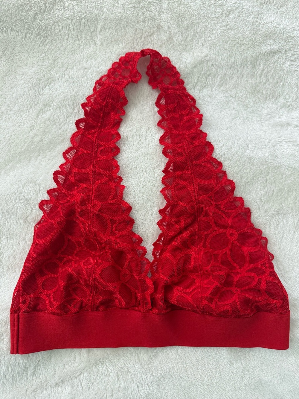Victoria's Secret Red Lace Halter Bralette